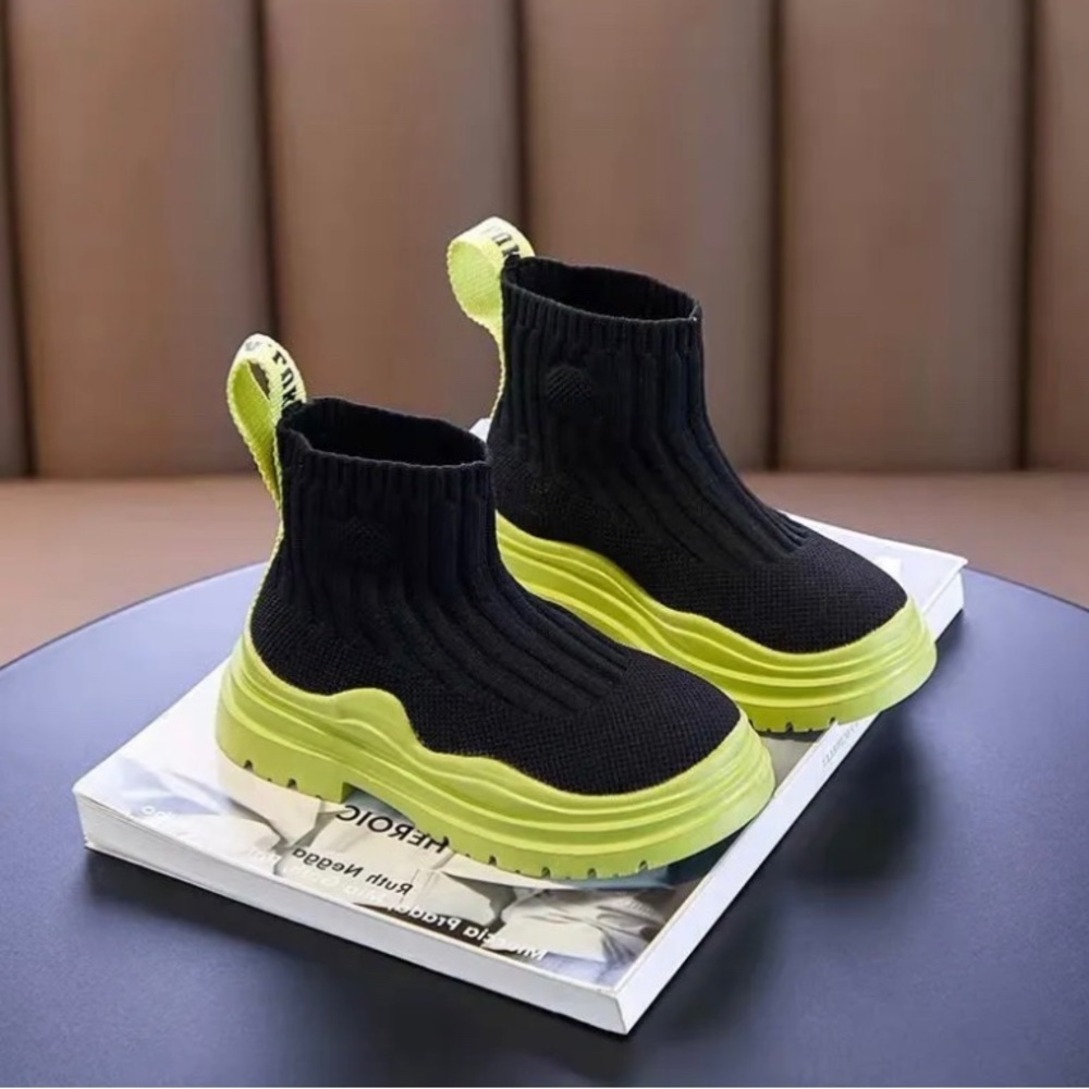 Boutique Lime Sock Sneakers - Picture 3 of 5